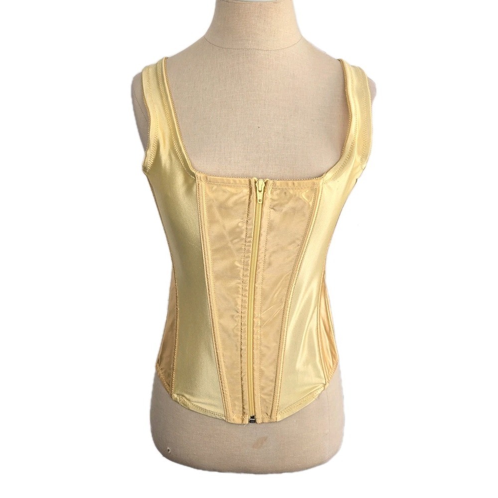 Empire‎ Intimates Vtg Womens Gold Corset Bustier Boned Size 36 Made In USA New